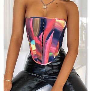 White Fox Party Girl Corset Top - Never worn